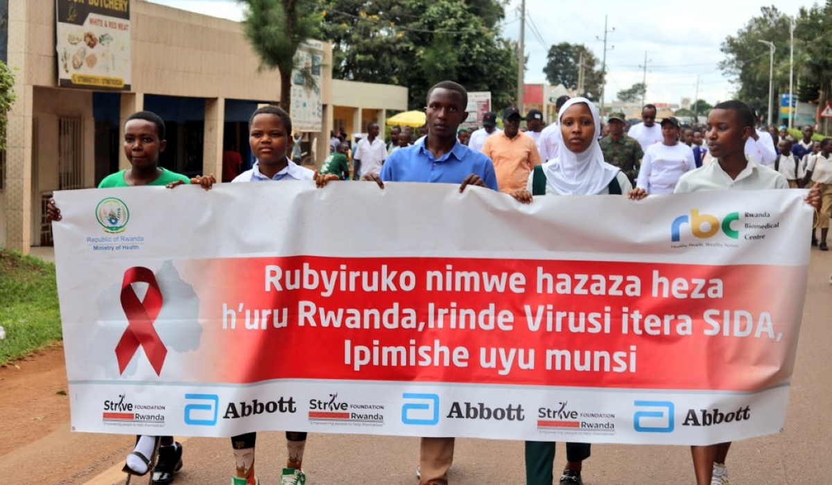 The youth were urged to get tested regularly, practice safe sex, and stay informed in order to achieve Rwanda's goal of an AIDS-free generation.