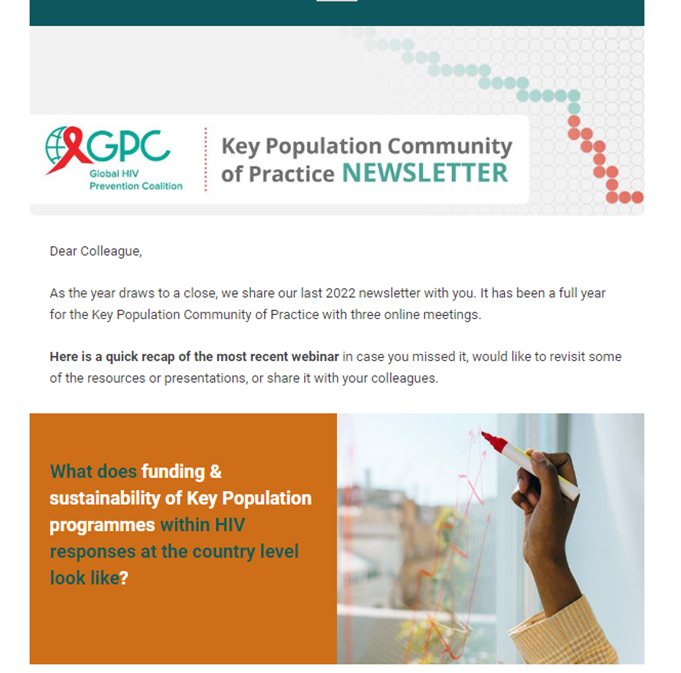 Key population Community of Practice Newsletter, December 2022