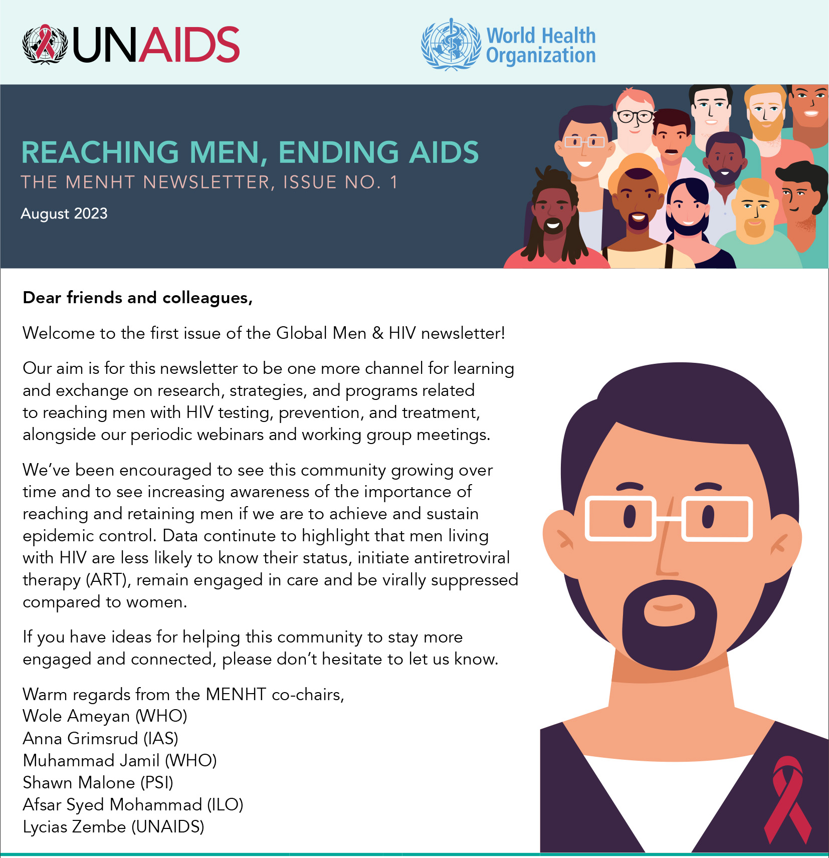 Boletim informativo Global Men & HIV, Volume 1 - capa