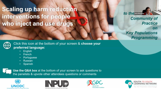 Scaling up harm reduction interventions for people who inject & use drugs 2
