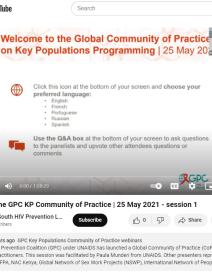 Launch of the GPC KP community of practice session 1