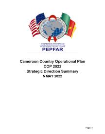 Cameroon country operational plan COP 2022