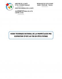 Guide technique national de la prophylaxie pre exposition (PrEP) au vih en Côte d’Ivoire 