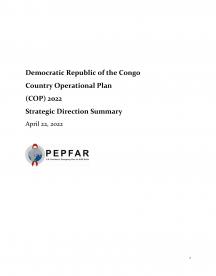 Plan Operativo Nacional (COP) 2022 de la República Democrática del Congo: Resumen de la dirección estratégica 