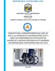 HIV, syphilis and hepatitis B and C bio-behavioural survey among people with disabilities in Bouar, Bossangoa and Bambari in the Central African Republic