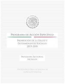 Programa de ação específico: Promoção da saúde e determinantes sociais 2013-2018 