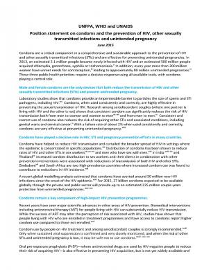 Declaración de posición sobre el preservativo Autorización de la OMS al logo 26 de junio de 2015 1