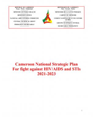 Plano estratégico nacional dos Camarões para a luta contra o VIH/SIDA e as IST 2021-2023 