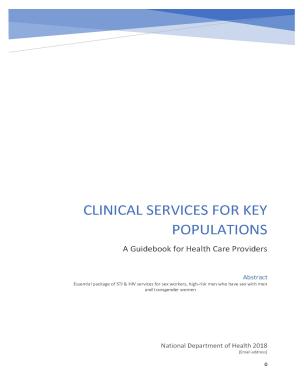 Clinical services for key populations: A guidebook for health care providers