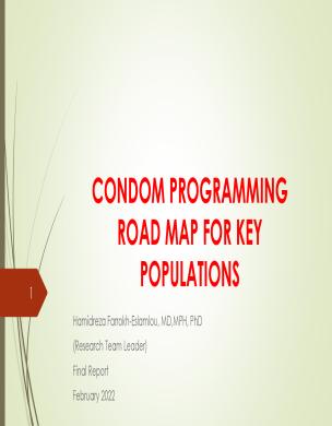 Condom programming road map Cover