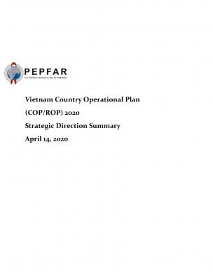Plan d'urgence du Président des États-Unis pour l'aide à la lutte contre le sida/Plan opérationnel national 2020 pour le Vietnam : Résumé de l'orientation stratégique (Vietnam) 