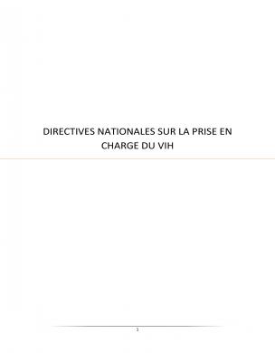 Directivas nacionais relativas à luta contra o VIH 