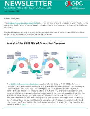 Bulletin d'information de la coalition mondiale pour la prévention du VIH Juillet - octobre 2022