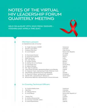 Notes de la réunion du Forum Août 2023 Couverture