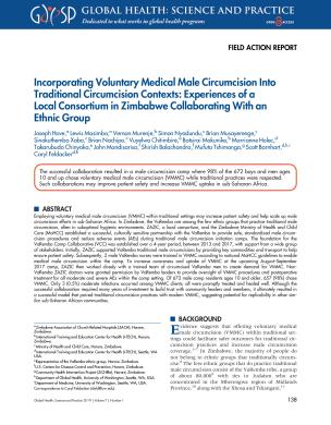 Incorporating Voluntary Medical Male Circumcision into Traditional Circumcision Contexts: Experiences of a Local Consortium in Zimbabwe Collaborating with an Ethnic Group - cover