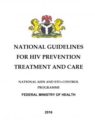 National guidelines for HIV prevention treatment and care 
