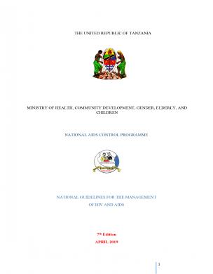 Tanzania national guidelines for the management of HIV and AIDS - cover