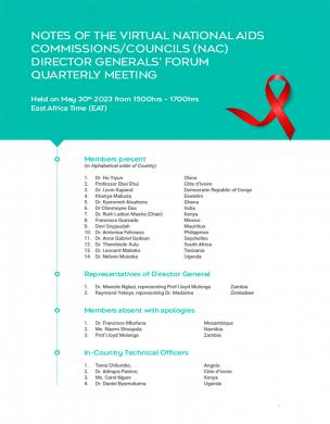 NACs_Director Generals forum meeting notes - cover