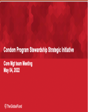 Condom Program Stewardship Strategic Initiative 