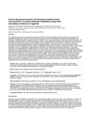 Soccer-Based Promotion of Voluntary Medical Male Circumcision: A Mixed-Methods Feasibility Study with Secondary Students - cover