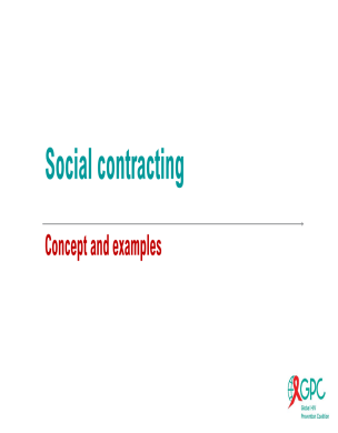 Social contracting: Concepts and examples
