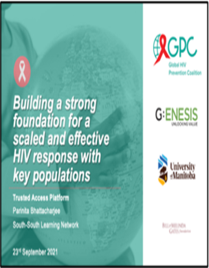 Construir uma base sólida para uma resposta eficaz e em grande escala ao VIH junto das populações-chave