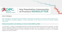 GPC key population community of practice newsletter, July 2021