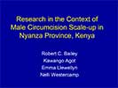 La investigación en el contexto de la ampliación de la circuncisión masculina