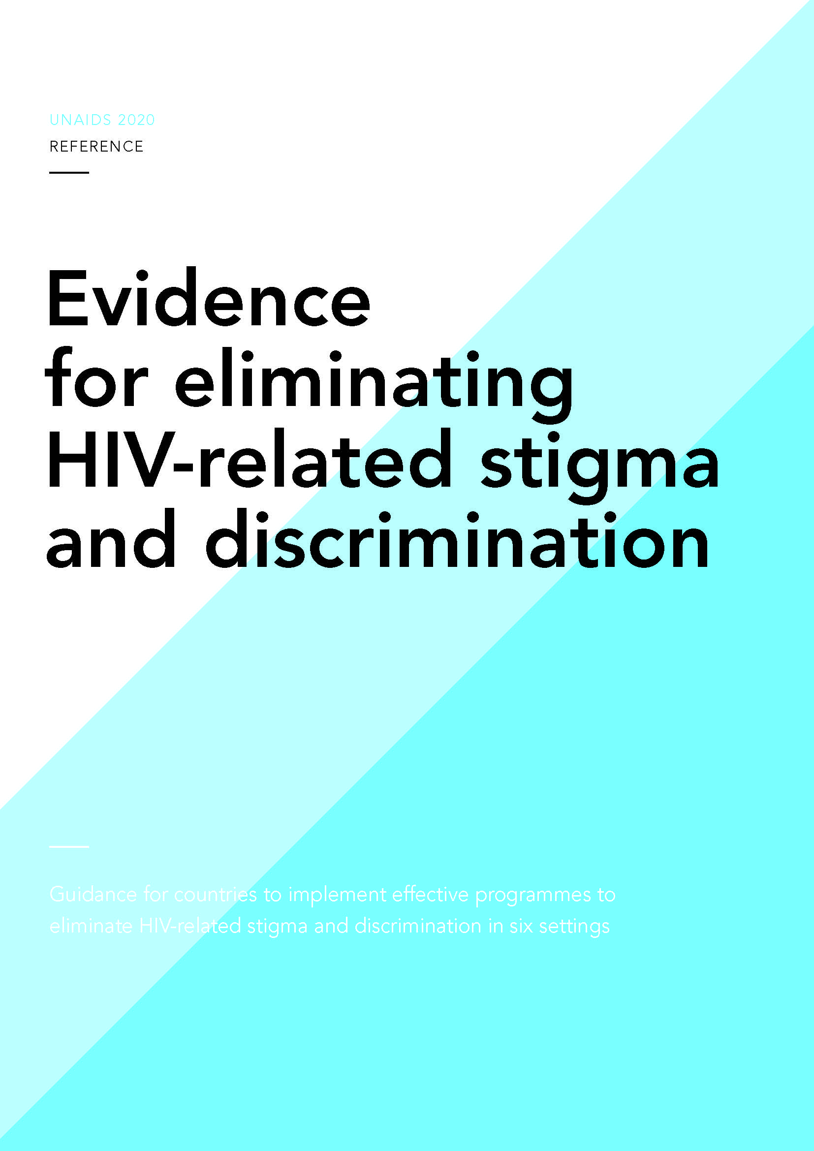 provas que eliminam o estigma e a discriminação abrangem