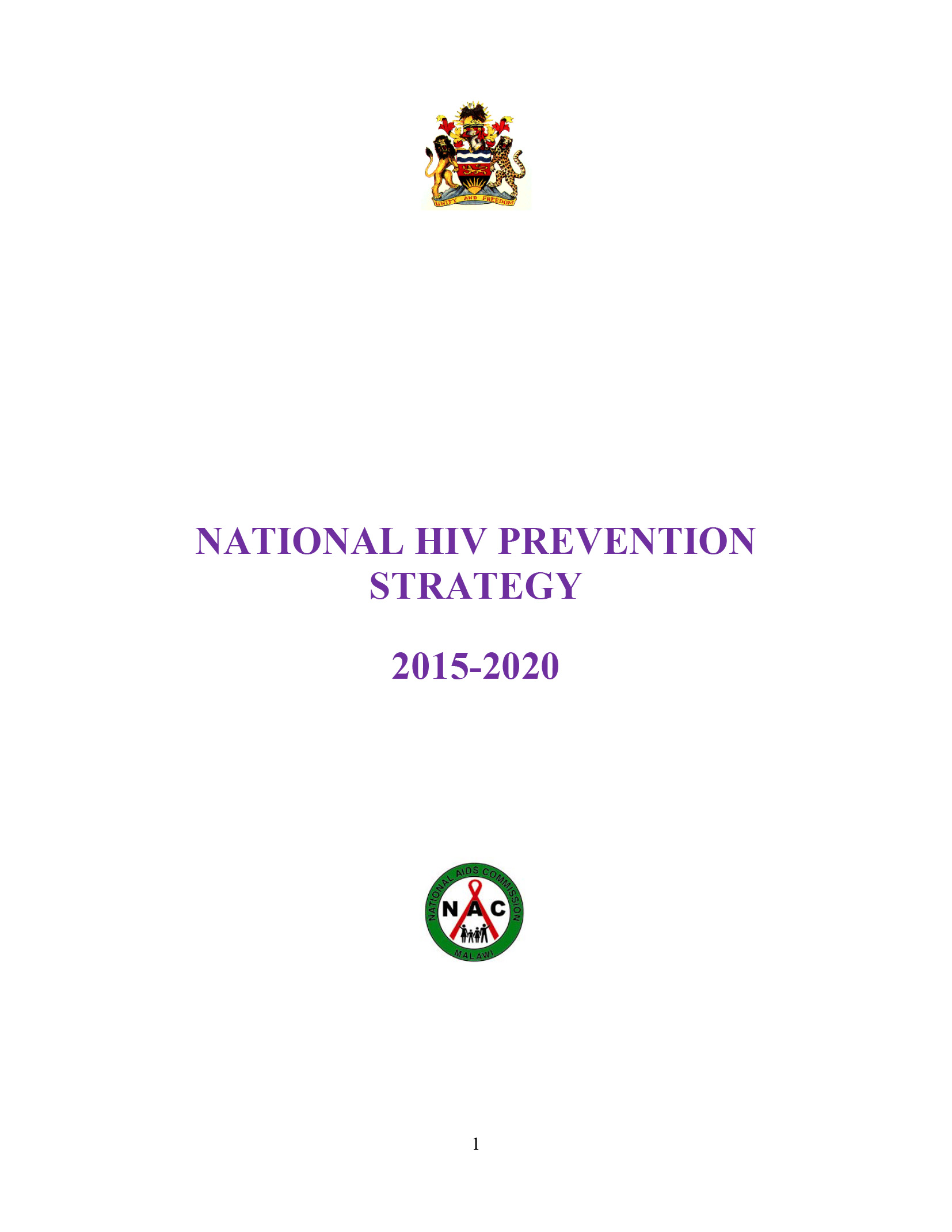 Estrategia nacional de prevención del VIH de Malawi 2015-2020 