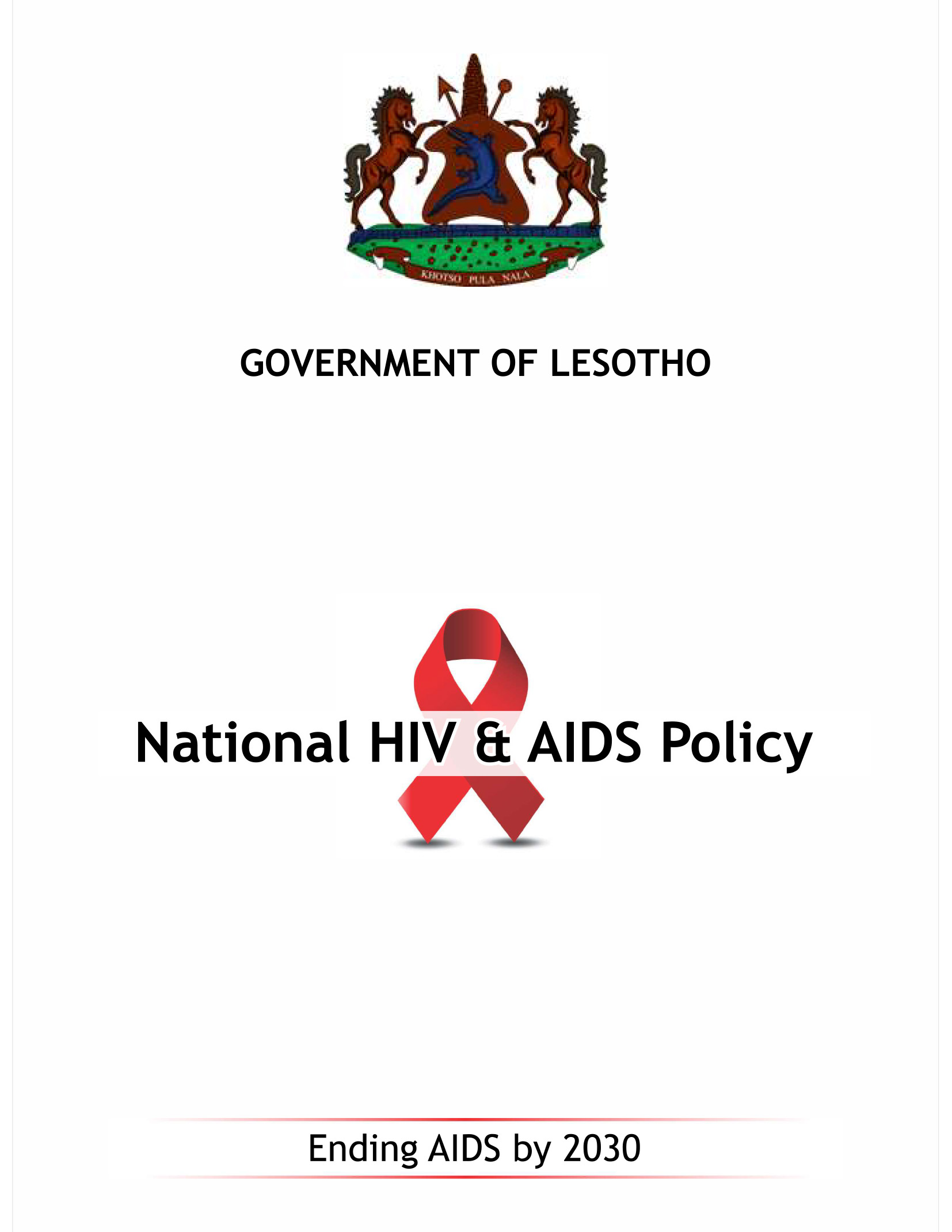 Lesotho national HIV policy 2019