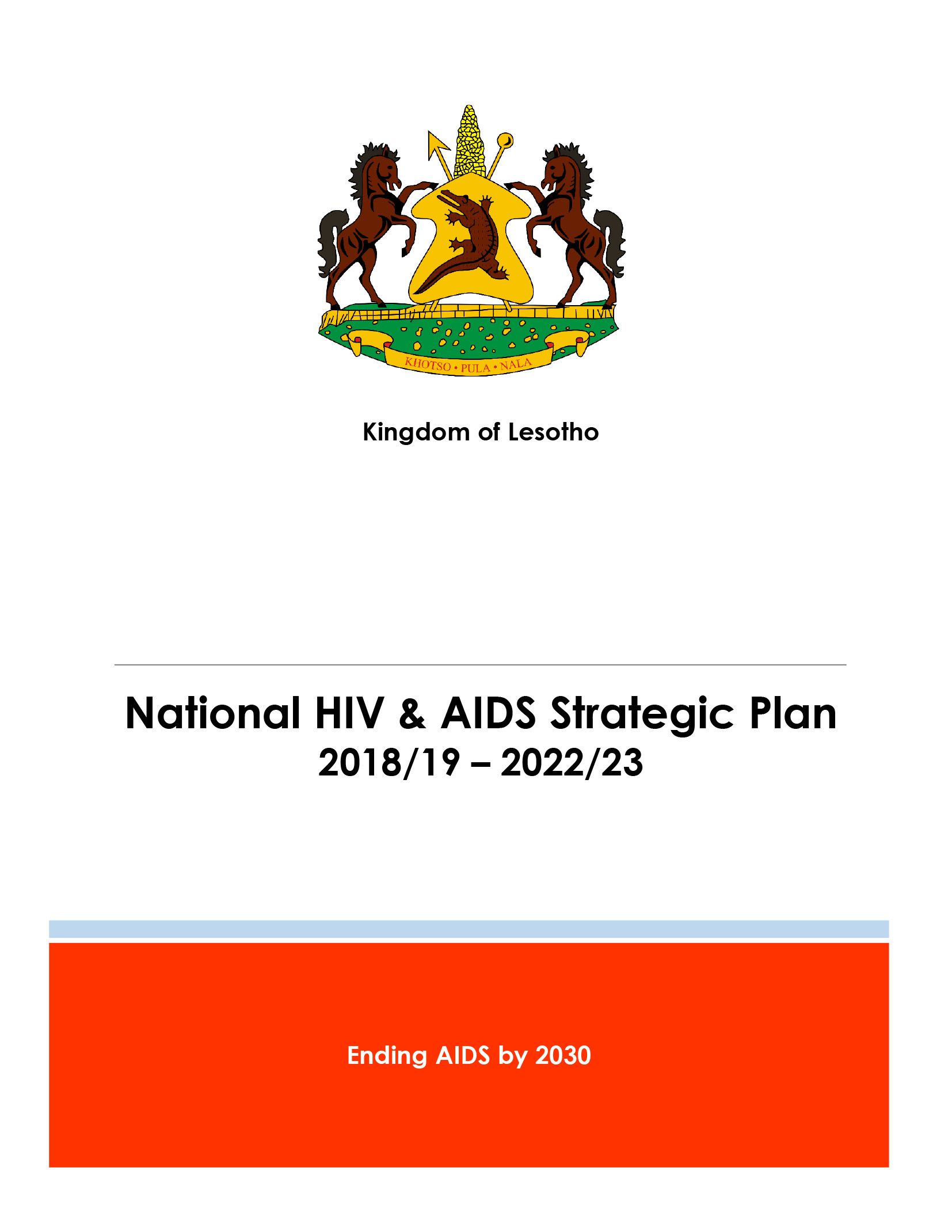 National HIV & AIDS strategic plan 2018/19–2022/23 