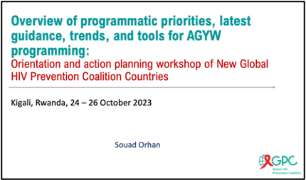 Vue d'ensemble des priorités programmatiques, des dernières orientations, des tendances et des outils pour la programmation de l'AGYW