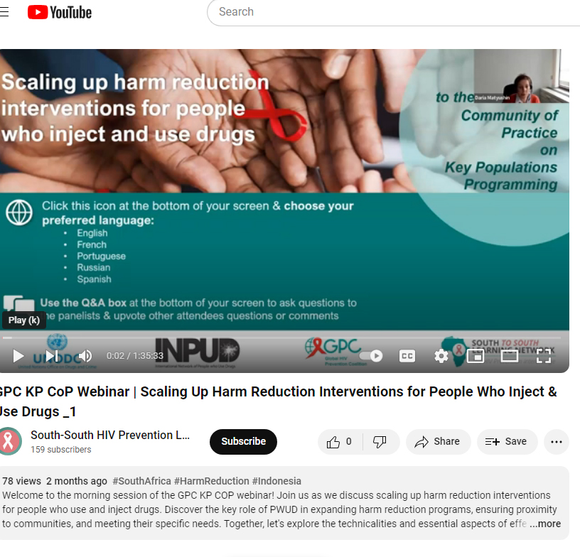 Scaling Up Harm Reduction Interventions for People Who Inject & Use Drugs 1