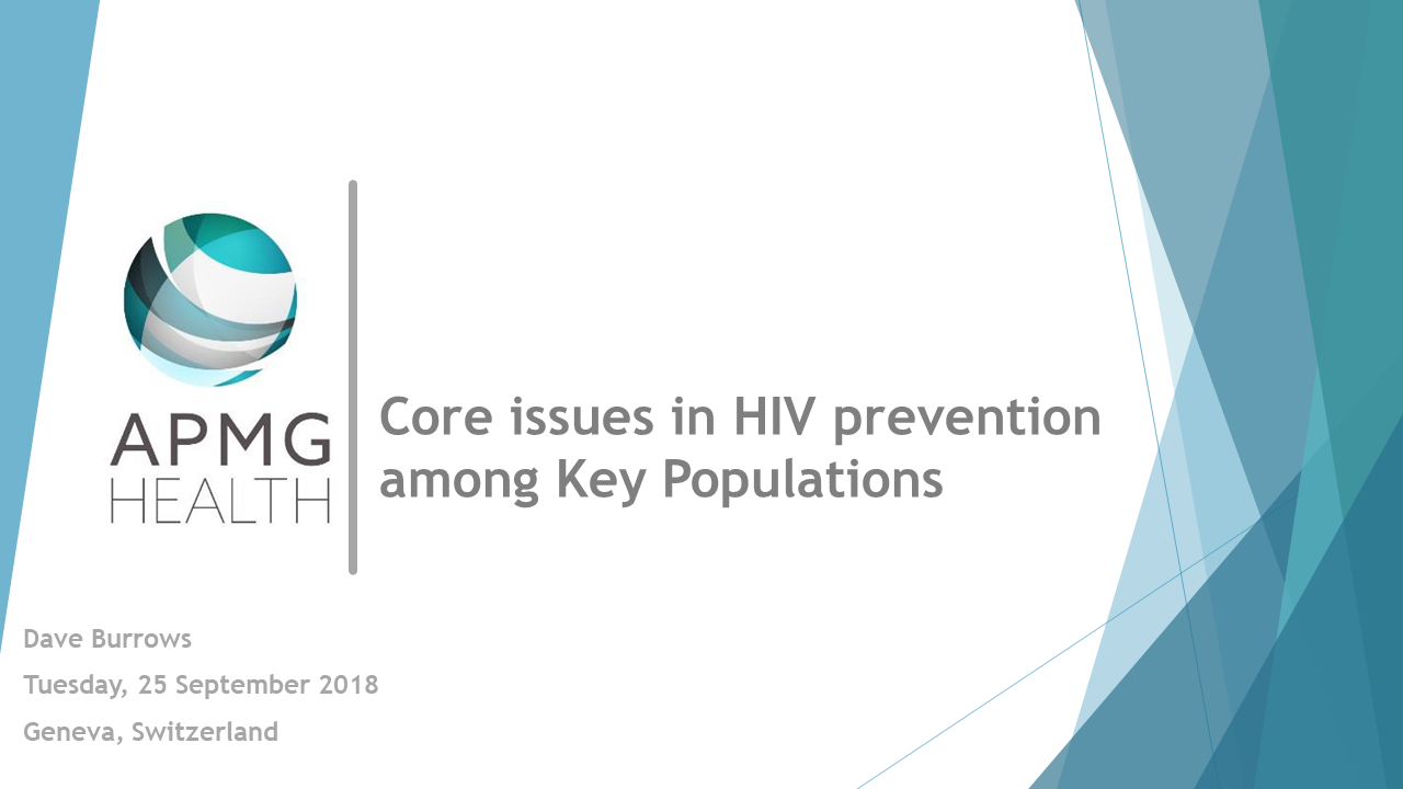 Core issues in HIV prevention among Key Populations