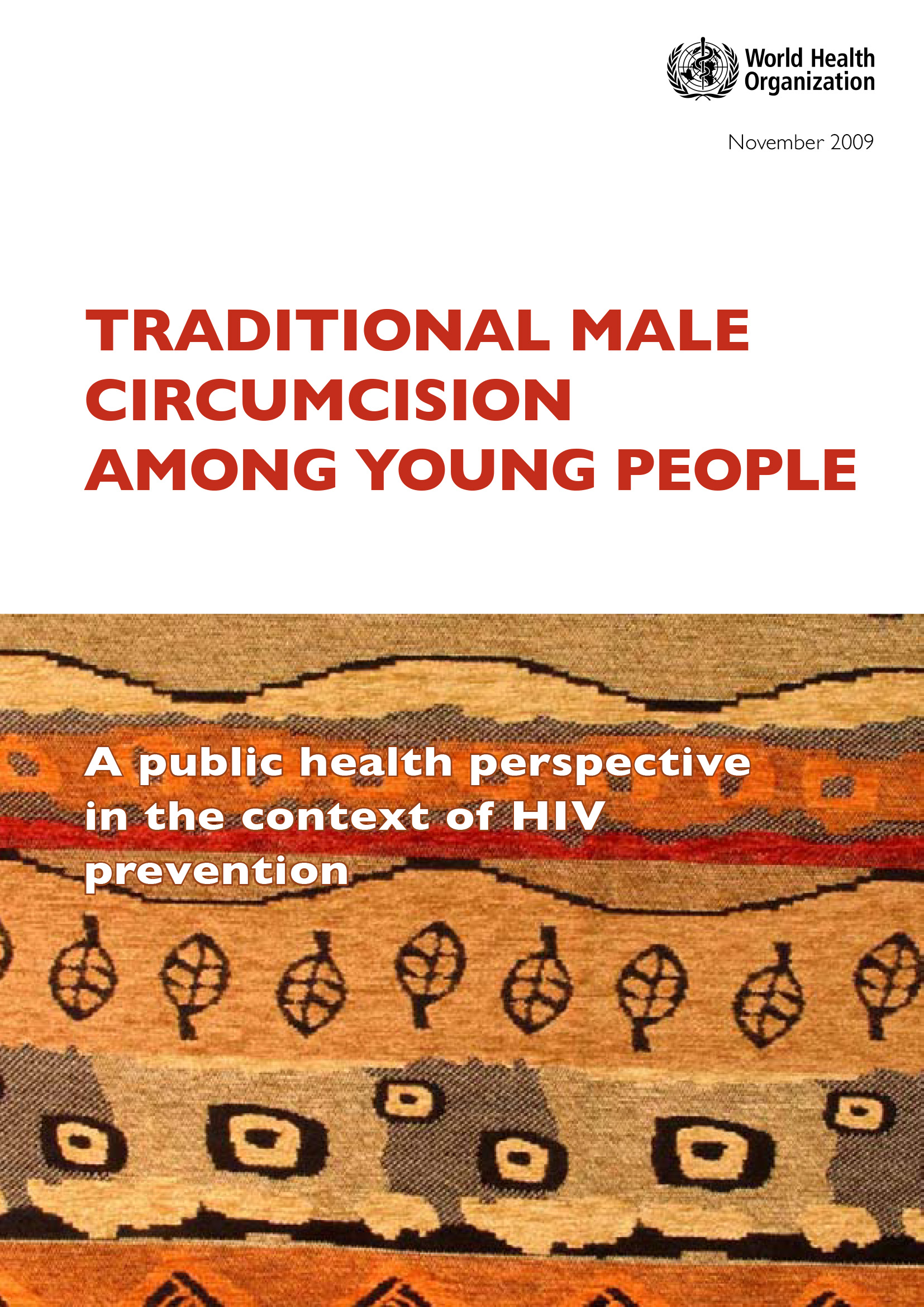 Circuncisión masculina tradicional entre los jóvenes: Una perspectiva de salud pública en el contexto de la prevención del VIH - portada